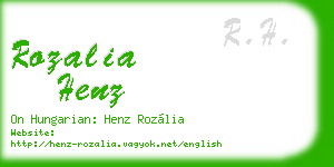 rozalia henz business card